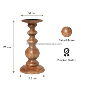 Candelabros de madera de mango personalizados al por mayor, farolillos y frascos decorativos de mesa, la mejor calidad para Navidad - Product Image 4