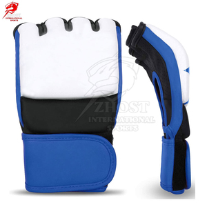 Guantes de Entrenamiento de MMA de Cuero Vacuno, Guantes de Boxeo de Medio Dedo, Transpirables, que Absorben la Humedad, con Correa de Muñeca Ajustable y Logotipo Personalizado - Product Image 3