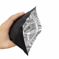Pochette à fermeture éclair métallisée imprimée sur mesure, à trois soudures latérales, avec fenêtre, pour l'emballage de thé en vrac et de tisanes