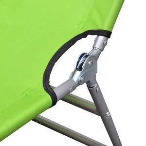 Chaise longue pliable en polyester vert pomme, taille unique, pour la détente en plein air - Product Image 4
