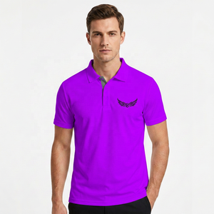 Polo en coton blanc pour homme, manches courtes, coupe classique, couleur unie, style décontracté, tissu tricoté - Product Image 5