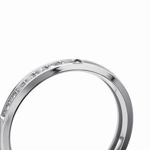 Anillo de Boda Clásico con Diamantes Cultivados en Laboratorio, Engaste de Canal, para Hombre y Mujer, Oro 10K/14K/18K, Plata 925/935 - Aniversario, Compromiso - Product Image 2