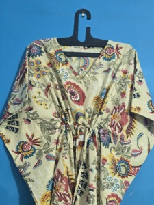 New Floral Cotton Casual <b>Kaftan</b> Dress ODM Eco-Friendly Beach Cover-Up Festival Bohemian <b>Summer</b> for Women - Product Image 3
