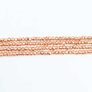 Perles rondes facettées en pyrite or rose, pierres précieuses naturelles, perles en vrac pour la création de bijoux, bracelet et collier DIY - Product Image 4