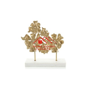 Escultura Metálica de Aluminio Fundido con Acabado Dorado, Decoración de Mesa de Centro de Lujo para el Hogar, Gran Venta - Product Image 1