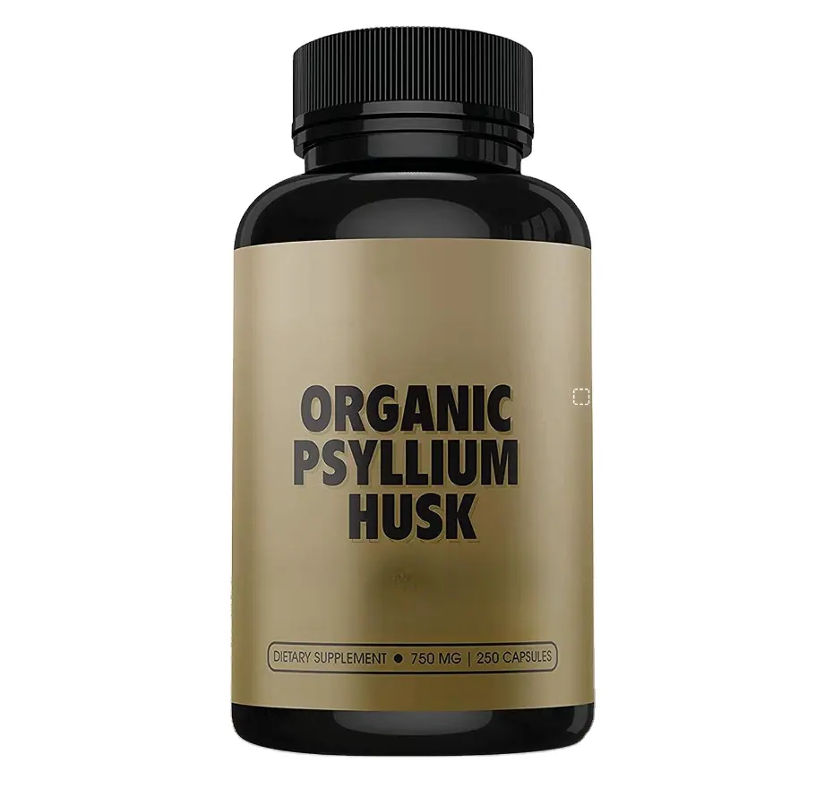 All-Natural Psyllium Husk Capsules Fiber Supplement Alternative to Powder for Gut Health in Sports Nutrition