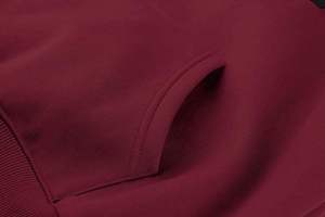 Sweat à capuche bordeaux pour femme – Sweat-shirt à manches longues avec poche kangourou - Product Image 4