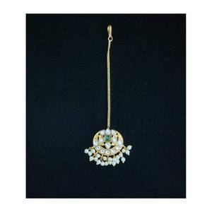 Hot Selling Elegant Maang Tikka with Kundan Stones <b>Bridal</b> Maangtika Jewelry for Women Wedding and Party Wear - Product Image 3