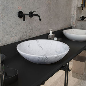 Stone Era Elegant Natural Marble Wash <b>Basin</b> Customized Shape Eco-Friendly Design for Luxury Master Bathroom Vanities Indoor - Product Image 2