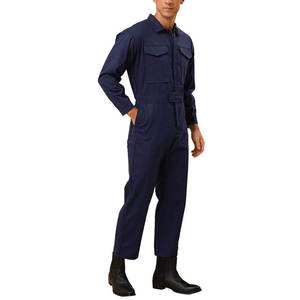 OEM Wholesale Breathable Reflective <b>Waterproof</b> Fireproof Workwear Construction <b>Overalls</b> Navy Fireman Coverall Uniform - Product Image 4