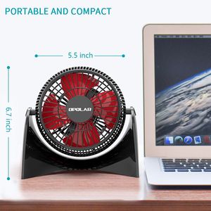 Ventilatore da Tavolo USB Portatile Super Silenzioso, 2 Velocità, Regolazione a 360 Gradi, Dimensioni Compatte, 40dB Max, Perfetto per Casa e Ufficio - Product Image 4