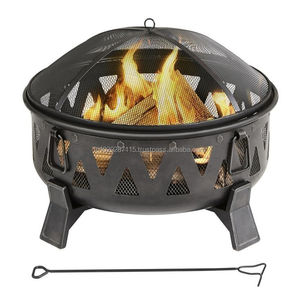 Foso de fuego de hierro vintage tradicional ideal para decoración al aire libre de estilo de granja y entretenimiento nocturno cálido - Product Image 1