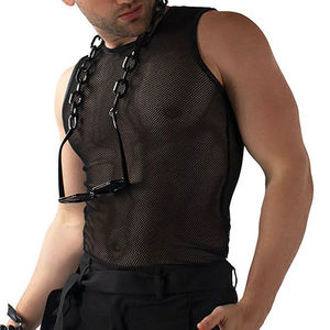 Camiseta Deportiva de Alta Calidad Personalizada sin Mangas con Cuello Redondo, Logotipo al por Mayor, Secado Rápido, Transpirable, de Spandex/Algodón, para Gimnasio y Entrenamiento Muscular - Product Image 4