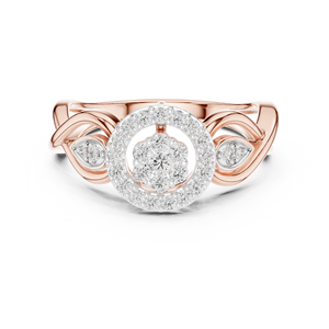 LUXURY LAB-GROWN DIAMOND <b>RING</b> <b>SET</b> in 18KT SOLID ROSE <b>GOLD</b> RHODIUM PLATED BRILLIANT CUT ENGAGEMENT/WEDDING DAILY USE for WOMEN - Product Image 4