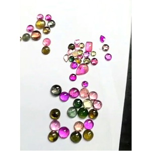 Lote de 540 Piezas de Turmalina Natural Multicolor de 3mm a 13mm, Cabujones Ovalados, Pera y Redondos, 400 Quilates, Alta Calidad, US$240 por Todo - Product Image 6