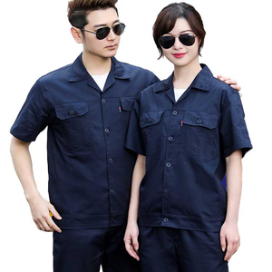 Workwear Safety Officers Labour Uniform <b>Overall</b> Suit Car Wash Short Sleeve <b>Work</b> Clothes Suit - Product Image 2