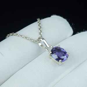 Colgante de Alejandrita Hecho a Mano con Cambio de Color, Plata de Ley 925, Joyería Vintage, Collar de Regalo - Product Image 3