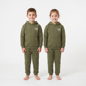 Conjunto Deportivo Clásico Juvenil con Capucha, Unisex, de Algodón, Estilo Jogger, Informal, Personalizable, Ropa Infantil al por Mayor - Product Image 1