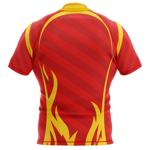 Sublimation Printed Rugby Jersey Short Solid Color 100% Polyester Quick Dry Breathable Custom Front OEM Service Multiple Sizes - Product Image 3