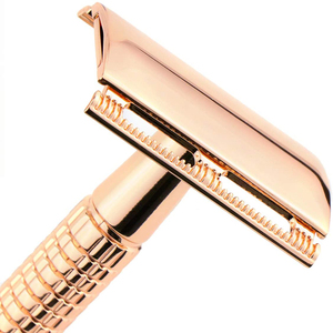 Double Edge Shaving <b>Razor</b> Stainless Steel Safety <b>Razor</b> Reusable Manual Beard <b>Razor</b> For <b>Men</b> Professional Wet Shaving Tool - Product Image 3