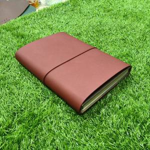 Couverture de carnet A5 en cuir de vachette rouge audacieux, étui pour journal en cuir véritable tanné de qualité supérieure, organisateur de papeterie professionnel 2026 - Product Image 3