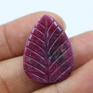 Pierre précieuse cabochon en rubis rouge naturel sculpté, pierre lisse sculptée à la main, fournisseur en gros de pierres pour bijoux - Product Image 3