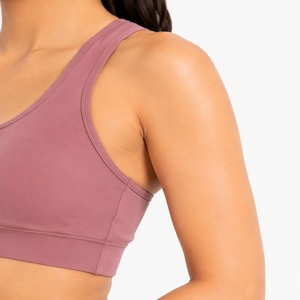 เสื้อชั้นในกีฬาแบบ Racerback สำหรับผู้หญิง รองรับระดับปานกลาง ไร้ตะเข็บ เหมาะสำหรับโยคะ ฟิตเนส ออกกำลังกาย เสื้อครอปท็อปแบบใหม่ เสื้อโยคะ - Product Image 5
