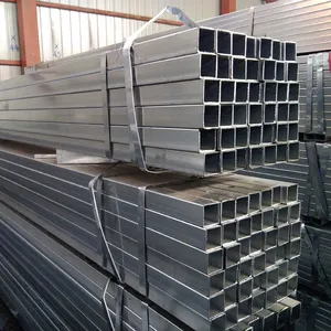 Tubo cuadrado de sección hueca recubierto de zinc sumergido en caliente Tubo cuadrado de 40x40 Tubo cuadrado de acero galvanizado Tubo para construcción