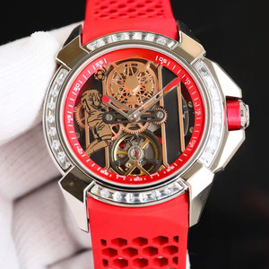 Oem Customized High-end Luxury Diamond-encrusted Bezel Sports Business Casual <b>Skeletonized</b> <b>Automatic</b> Mechanical Men's <b>Watches</b> - Product Image 1