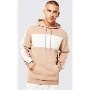 Sudadera con capucha OEM personalizada en color marrón claro y blanco para hombre, de alta calidad, precio bajo, tamaño y logotipo personalizados, nueva sudadera con capucha para hombre. - Product Image 1