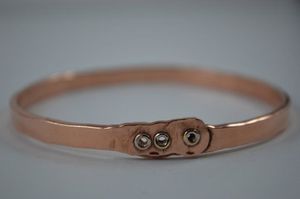Copper <b>Bracelet</b> With Natural Finish For Men Women And Traditional Handmade Jewelry Collection - Product Image 1