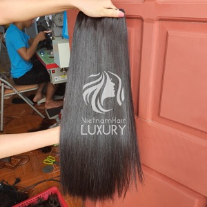 Fournisseur Vietnamien en Gros Marque VNHL Cheveux Remy 100g Lisses de Donneur Trame Simple et Cheveux en Vrac Couleur Naturelle Pointes Uniformes - Product Image 5