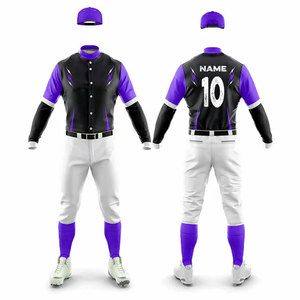 Custom Logo Mesh Material Uniform Printed Name & Numbers Team Player Uniform <b>Baseball</b> & Softball Uniform Sportswear Suits - Product Image 1