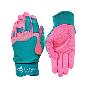 Guantes de Bateo de Béisbol para Mano Izquierda de Cuero de la Mejor Calidad, Cierre de Gancho y Bucle, Transpirables, Logotipo Personalizado, Ligeros y Ecológicos - Product Image 1