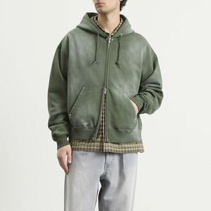 Wholesale Printed Autumn ODM Oversized Good Quality No <b>String</b> <b>Black</b> Acid Wash Unisex Men Women Heavyweight Hoodies - Product Image 4