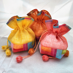 [Goyu] Pochette carrée coréenne Bokjumeoni en tissu coloré avec cordon de serrage, sac cadeau haut de gamme fait main pour rangement de bijoux, vente en gros OEM - Product Image 2