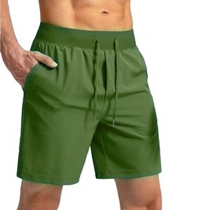 Shorts de sport pour homme, vert, à séchage rapide, avec poches, cordon de serrage à la taille, vêtements décontractés - Product Image 2