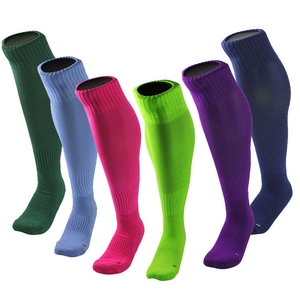 Knee High Soccer Socks Solid Color Breathable Knitted Spandex Polyester Adult Football Sport Wear Summer Standard <b>Thickness</b> - Product Image 1