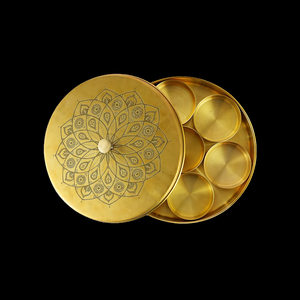 Traditional Brass Spice <b>Box</b> Eco-Friendly Masala <b>Box</b> Brass Spice <b>Box</b> Affordable Price - Product Image 3