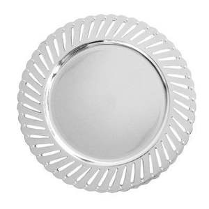 Assiette de Présentation en Acier Inoxydable de Luxe Faite à la Main Personnalisable Élégante Vaisselle Décorative pour Mariage Banquet Fête Traiteur Hôtel - Product Image 1
