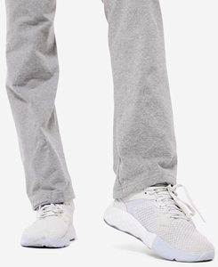 Pantalones Deportivos Grises de Cintura Alta, Largos hasta el Tobillo, Casuales, de Punto, de Algodón y Elastano, Transpirables, Sólidos, para Mujer, Tallas Grandes, Ropa de Otoño, MOQ Bajo - Product Image 3