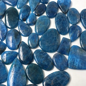 Apatite bleue naturelle, pierres précieuses ovales facettées, pierres précieuses en vrac en gros pour la fabrication de bijoux - Product Image 2