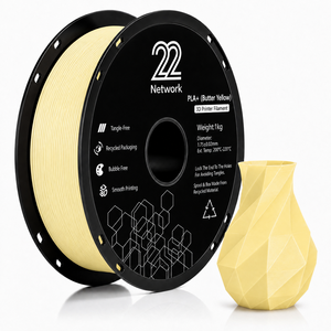 Filamento PLA+ Amarillo Mantequilla 22Network al por Mayor, Bobina de 1KG, 1.75mm, Filamento Industrial para Impresora 3D, Alta Velocidad 300mm/s, OEM ODM - Product Image 1