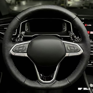 Extension de palettes de changement de vitesse pour <span class=keywords><strong>volant</strong></span>, décoration en fibre de carbone forgée, noir brillant pour VW Tiguan/Lamando/Golf 6/<span class=keywords><strong>Scirocco</strong></span> - Product Image 6