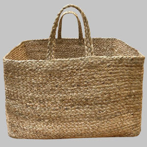 Grands paniers de rangement en coton et corde de jute, paniers pour plantes/chiens, paniers en corde tressée en coton pour enfants - Product Image 4