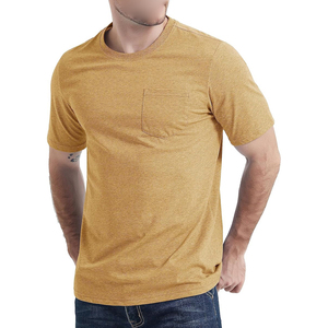 เสื้อยืดออกกำลังกายผู้ชายทรงปกติ ไร้ตะเข็บ สีแดง ผ้าฝ้าย 100% คอกลม แขนสั้น แบบทางการ เป็นมิตรกับสิ่งแวดล้อม แห้งเร็ว เนื้อผ้านุ่ม - Product Image 4