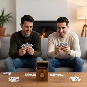 Caja de cartas de lujo de madera con incrustaciones de latón, decoración para el hogar, adorno para sala de estar, mesa interior, pieza de arte para regalo. - Product Image 5