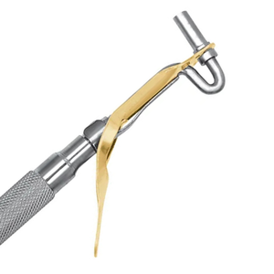 Porte-amalgam dentaire en acier inoxydable, instrument manuel à poignée moletée, outil chirurgical de classe I, couleur argent - Product Image 3