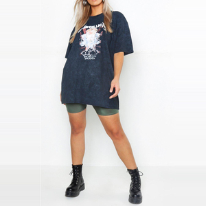 Ropa al por Mayor para Mujer de Tallas Grandes, Camiseta de Algodón 100% con Corte Cuadrado, Camisetas Holgadas con Hombros Caídos para Mujer - Product Image 3