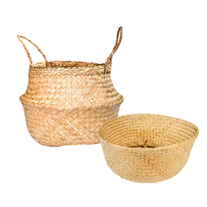 Cestas Decorativas Hechas a Mano de Hierba Marina para Cubrir Macetas y Decorar, Plantas, Tejido Natural, Almacenamiento y Decoración, Artesanía de Vietnam - Product Image 1